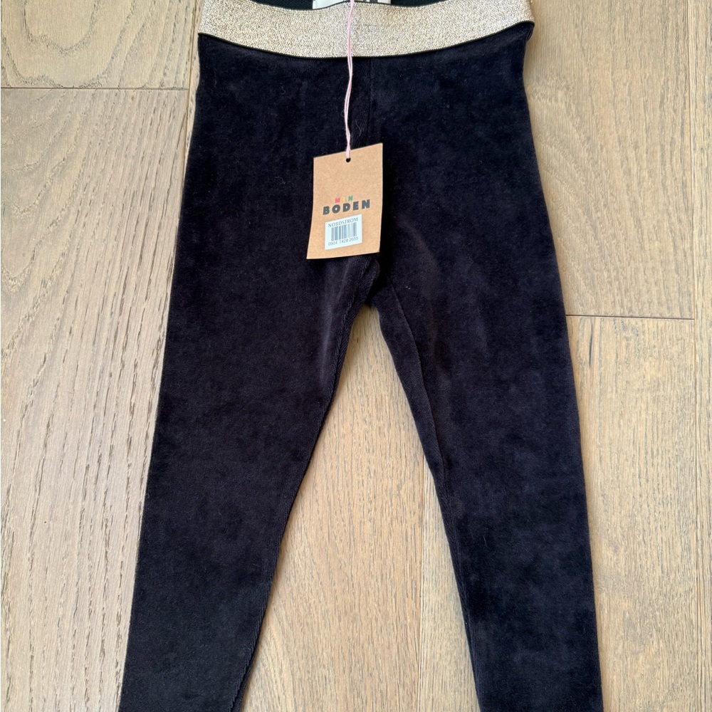 Boden Black and Gold Kids Leggings
